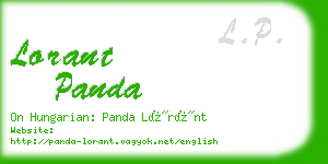 lorant panda business card